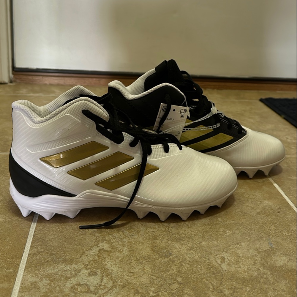Adidas White and Gold Sports Shoes